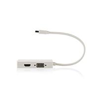 Nedis CCGB37465WT02 Mini Displayport-adapterkabel, Multiport Mini-displayport Male - Vga Female + Dvi-d 24+1-pins Female + Hdmi™-ingang 0,2 M Wit - thumbnail