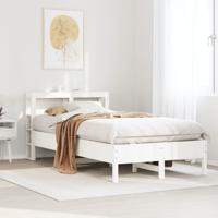 Bedframe zonder matras massief grenenhout wit 120x200 cm - thumbnail