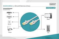 Digitus DK-1644-A-050-10 RJ45 Netwerkkabel, patchkabel CAT 6A S/FTP 5.00 m Grijs 1 stuk(s) - thumbnail