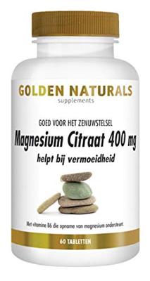 Golden Naturals Magnesium Citraat 400mg Tabletten Golden Naturals Magnesium Citraat 400mg Tabletten