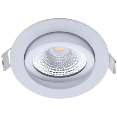 EcoDim - LED Spot - Inbouwspot - ED-10028 - 5W - Waterdicht IP54 - Dimbaar - Warm Wit 2700K - Mat Wit - Aluminium - Rond - Kantelbaar