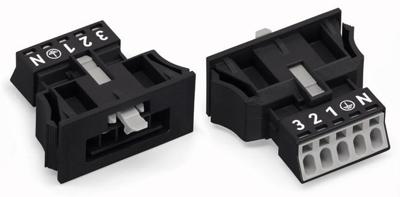 WAGO 890-715 Netstekker WINSTA MINI Stekker, recht Totaal aantal polen: 4 + PE 16 A Zwart 1 stuk(s) WAGO 890-715 Netstekker WINSTA MINI Stekker, recht Totaal aantal polen: 4 + PE 16 A Zwart 1 stuk(s)