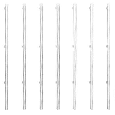 VidaXL Gaashek met palen 15x1 m gegalvaniseerd staal zilverkleurig
