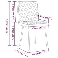Eetkamerstoelen 2 st fluweel zwart - thumbnail