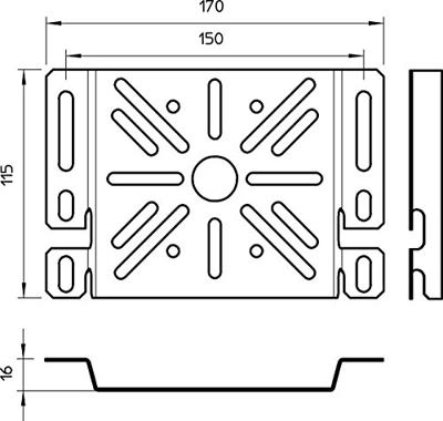 OBO Bettermann 7084773 Montageplaat Metaal 1 stuk(s)