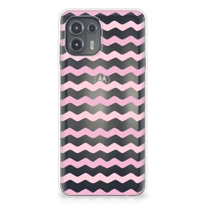 Motorola Edge 20 Lite | TPU bumper | Waves Roze Motorola Edge 20 Lite | TPU bumper | Waves Roze