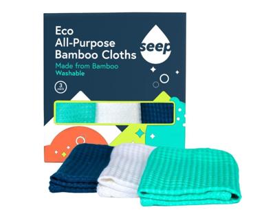 Seep Multifunctionele schoonmaakdoek - bamboe - 3 stuks Seep Multifunctionele schoonmaakdoek - bamboe - 3 stuks