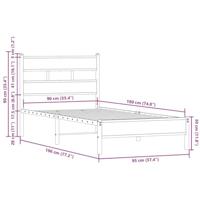 Bedframe met hoofdbord zonder matras sonoma eiken 90x190 cm - thumbnail