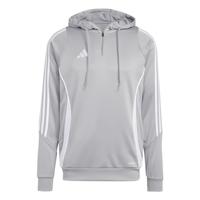 adidas Tiro 24 Hooded Trainingstrui 1/4-Zip Lichtgrijs Wit - thumbnail