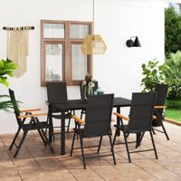 7-delige Tuinset zwart en bruin - thumbnail