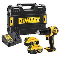 DeWalt dcd709p2t | compacte accu klopboormachine | 18v | 2 x 5.0 ah li-ion accu's | in tstak koffer - thumbnail