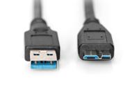 Digitus AK-300116-010-S USB-kabel USB 3.2 Gen1 USB-A stekker, USB-micro-B 3.0 stekker 1.00 m Zwart - thumbnail