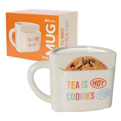 Mok met koekvakje - Tea Is Hot Cookies Too (beige)
