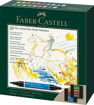 Faber Castell Tekenstift Pitt Artist Pen duo marker - etui a 20 stuks