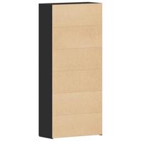 Schoenenkast met plank Zwart 80 x 35.5 x 180 cm Bewerkt hout - thumbnail