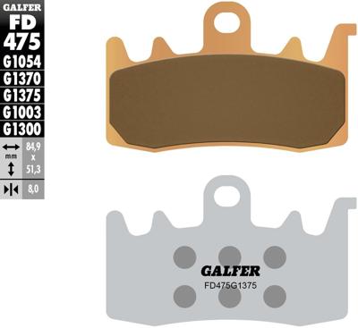 GALFER remblokken "fd475" brake pad fd475 g1375 sint.metal str.&sp. GALFER remblokken "fd475" brake pad fd475 g1375 sint.metal str.&sp.