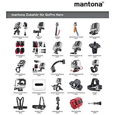 Mantona Zweefstatief incl. contragewichten, 1/4 inch, geschikt voor Action Cams GoPro Hero 11 10 9 8 7 6 5 en camcorder