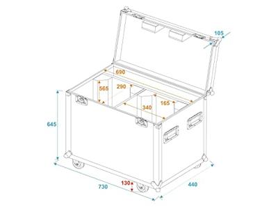 Roadinger ROADINGER Flightcase 2x PFE-100/120