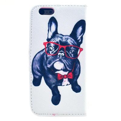 Hond patroon Cross textuur lederen draagtas met houder & Card Slots & Wallet voor iPhone 6 Plus & 6S Plus Hond patroon Cross textuur lederen draagtas met houder & Card Slots & Wallet voor iPhone 6 Plus & 6S Plus