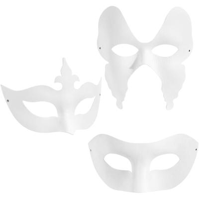 Creativ Company Https://www.cchobby.nl/maskers-h-10-20-cm-b-18-20-cm-wit-3x4-stuk-1-doos