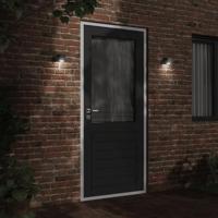 VidaXL Buitenwandlampen 2 st gegoten aluminium zwart - thumbnail