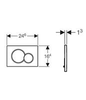 Geberit Sigma 01 Drukplaat Chroom Voor De Up300 / Up320 / Up720 - thumbnail