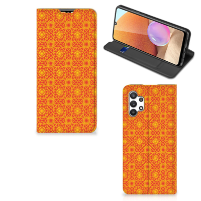 Samsung Galaxy A32 4G | A32 5G Enterprise Editie | Hoesje met Magneet | Batik Oranje