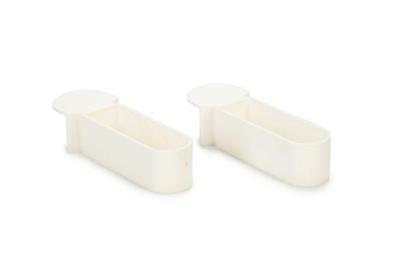 PLASTIC SNOEPBAKJE BREED WIT 2X 1,5