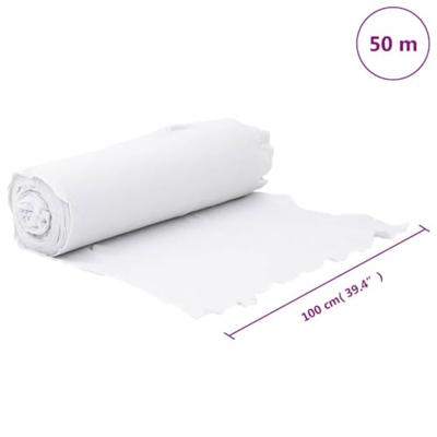 Geotextielmembraan 1x50 m polyestervezel wit - thumbnail
