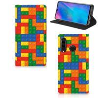 Huawei P30 Lite New Edition | Hoesje met Magneet | Blokken - thumbnail