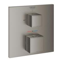 Opbouwdeel GROHE Grohtherm Cube Met Omstel (Douche & Baduitloop) Hard Graphite Geborsteld - thumbnail