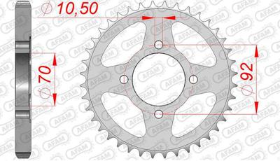 AFAM Chain wheel 530 44z steel silver