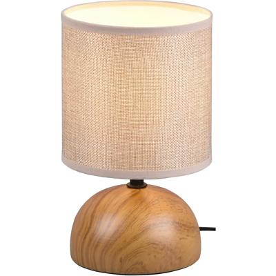 LED Tafellamp Keramiek - E14 Fitting - Mat Bruin/Beige - Stijlvolle Tafelverlichting