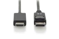 Digitus AK-340303-030-S DisplayPort-kabel DisplayPort / HDMI Adapterkabel DisplayPort-stekker, HDMI-A-stekker 3.00 m Zwart Afgeschermd (drievoudig) - thumbnail