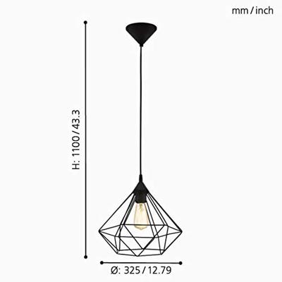Eglo HanglampTarbes 32cm zwart - 94188