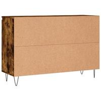 Dressoir 104x35x70 cm bewerkt hout gerookt eikenkleurig - thumbnail