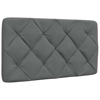 Bedframe met LED zonder matras 90x190 cm stof donkergrijs
