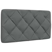 Bedframe met LED zonder matras 90x190 cm stof donkergrijs - thumbnail