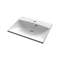 Wastafelblad Sapho Maria Rechthoek 60x46 cm Cast Marble Wit - thumbnail