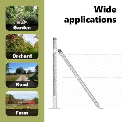 VidaXL Afrasteringspaal zilver 10 x 0,5 m (36 mm gaas) staal