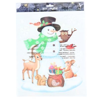 Raamsticker sneeuwpop 34,5 cm | 48 stuks
