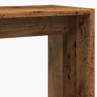 Bijzettafel 50x26x50 cm bewerkt hout oud houtkleurig - thumbnail