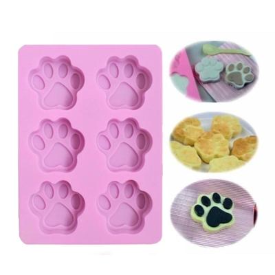 3 stuks paw zeep ijs chocolade taart siliconen mal (roze)