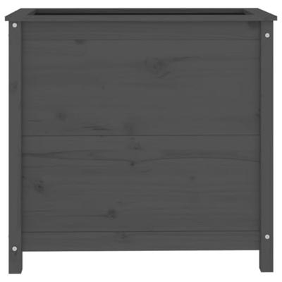 VidaXL Plantenbak 82,5x40x78 cm massief grenenhout grijs