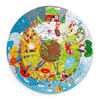 Bigjigs houten seizoenen vloerpuzzel rond, 50st. - thumbnail