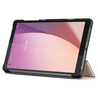 Lunso - Lenovo Tab M8 Gen 4 (8 inch) - Tri-Fold Bookcase hoes - Rose Goud - thumbnail