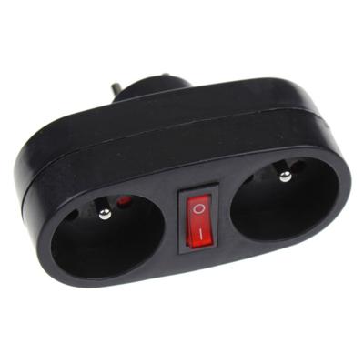 CHACON Biplite 16A-contactdoos met schakelaar in antraciet