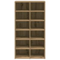 Schoenenrek 54x34x100,5 cm bewerkt hout artisanaal eikenkleur - thumbnail