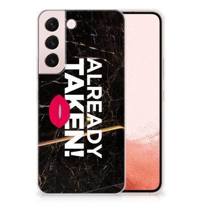 Samsung Galaxy S22 | Siliconen hoesje | met naam Already Taken Black