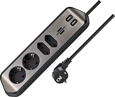 Brennenstuhl brennenstuhl®estilo hoekaansluitdoosstrook met USB laadfunctie 4-weg 2x b eschermend contactdoos & 2 - 1153590410